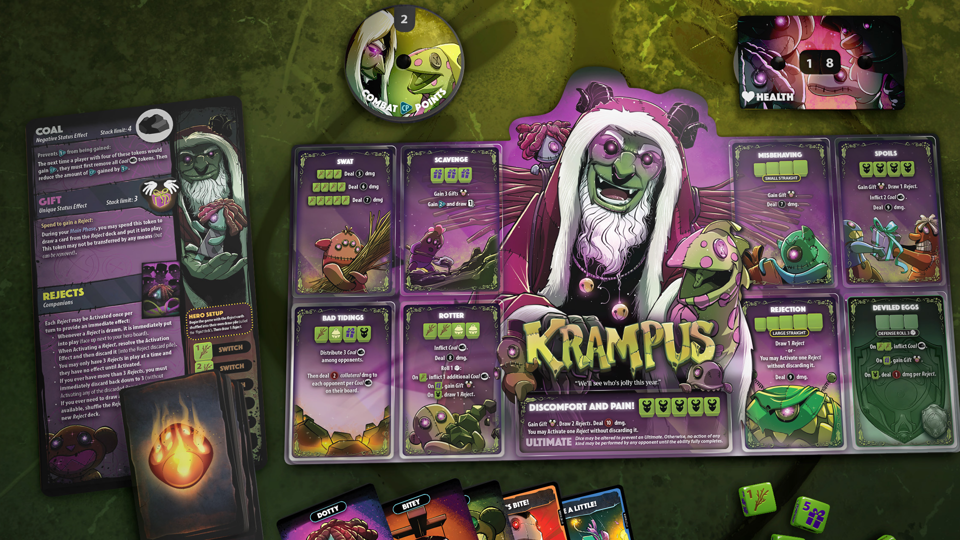 Santa and Krampus give the gift of brawling this Christmas with Dice
